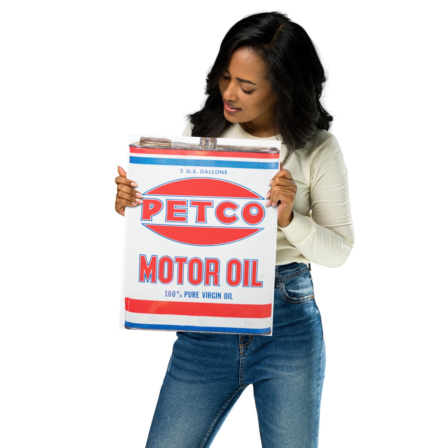 Vintage Petco Oil Can Metal prints