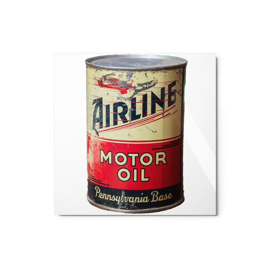 Aviation Oil Soup Can Style Metal prints