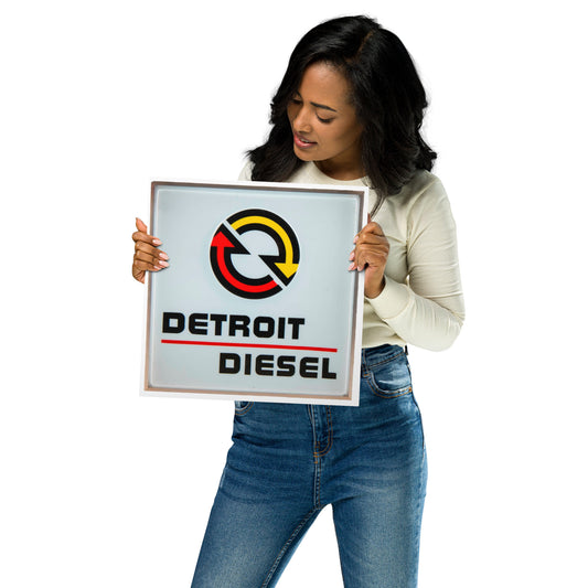 Detroit Diesel Retro Design Metal prints