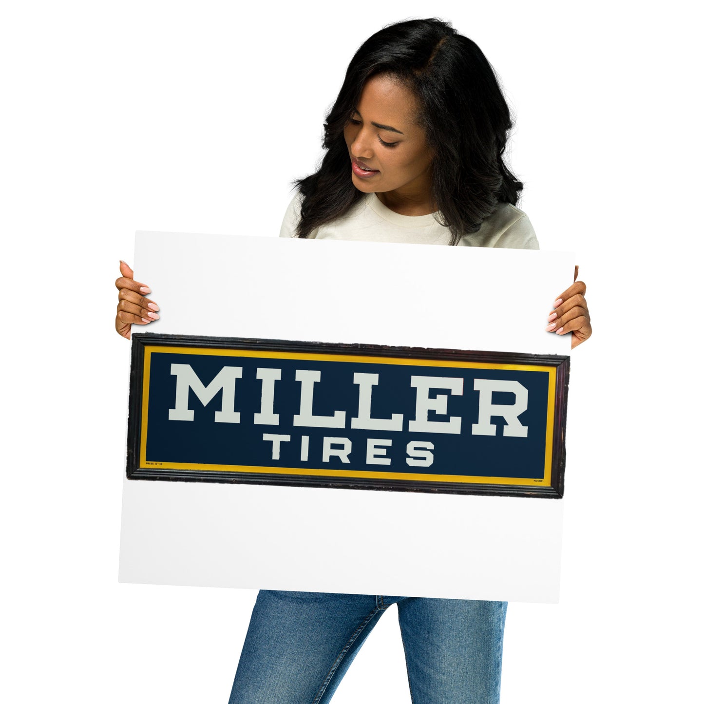 Vintage Miller Tire Sign Metal prints