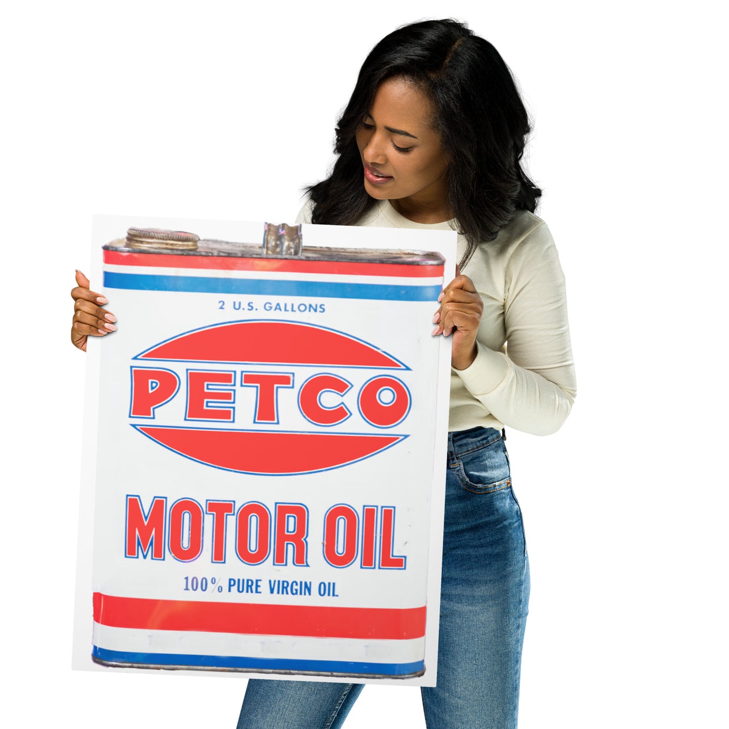 Vintage Petco Oil Can Metal prints