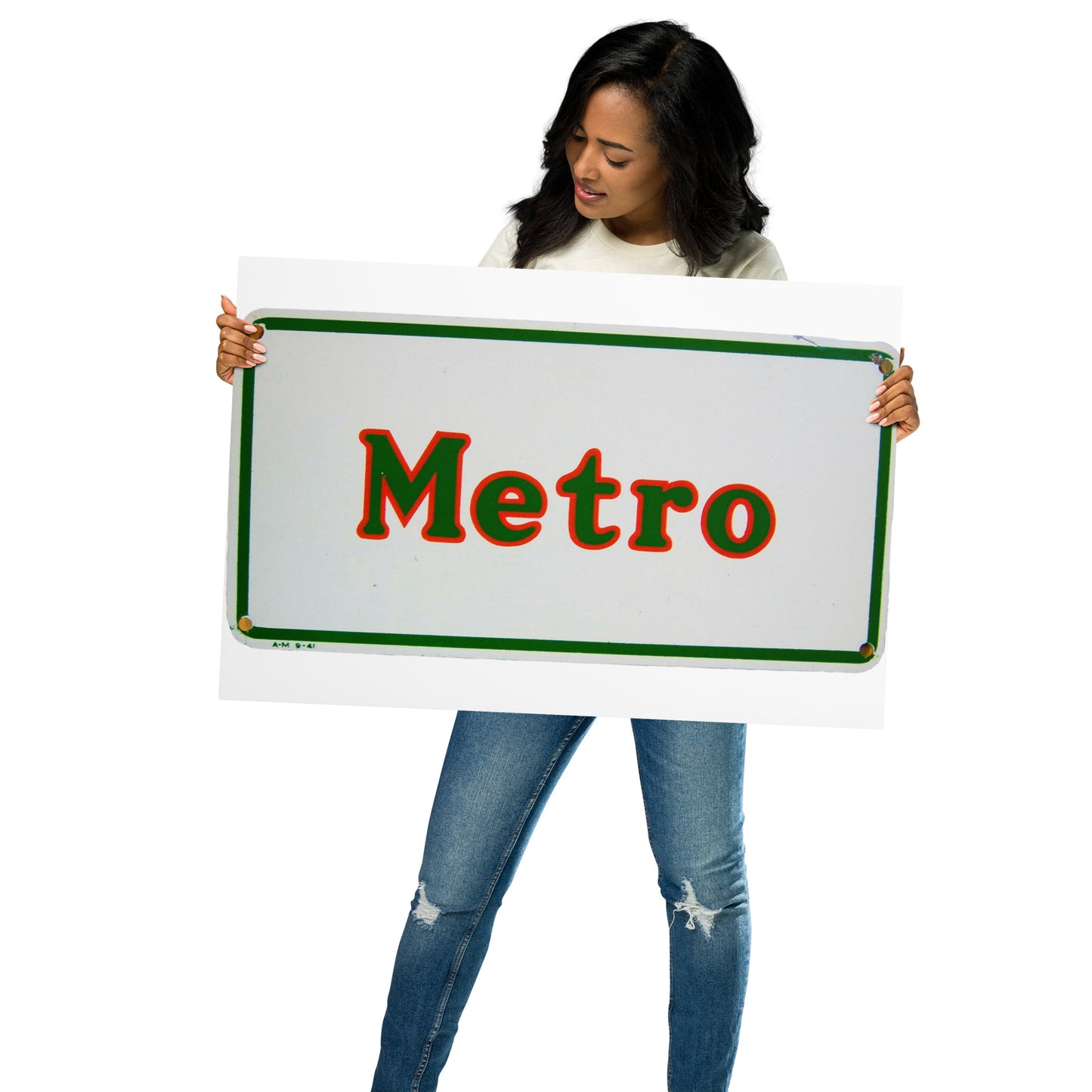 Retro Metro Tin Style Metal prints