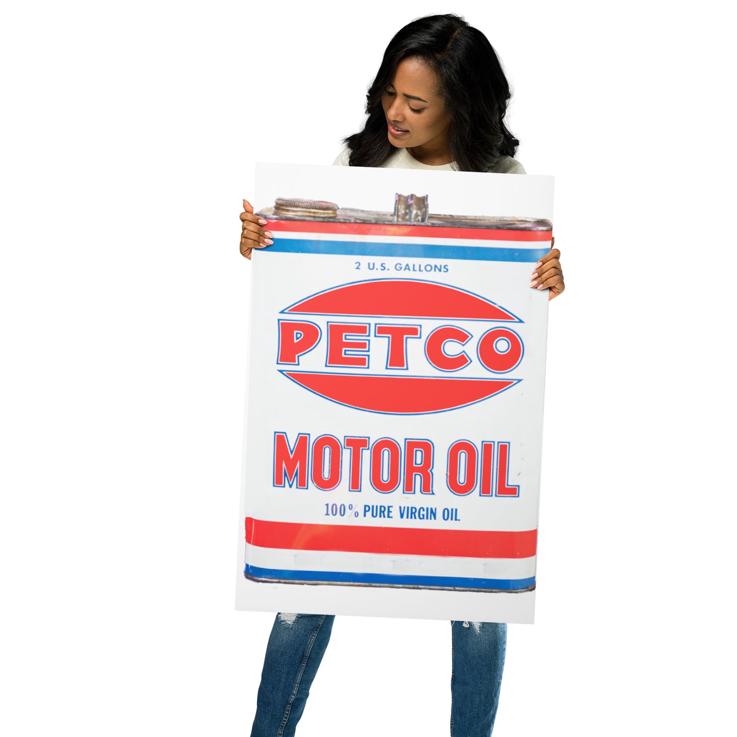 Vintage Petco Oil Can Metal prints