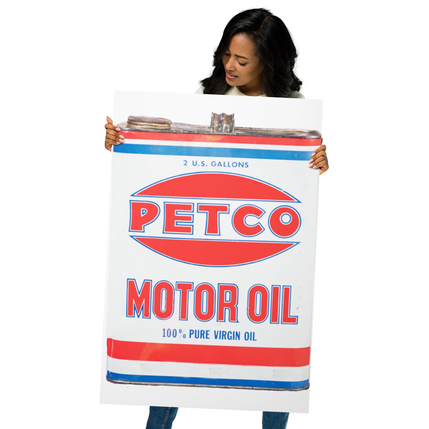 Vintage Petco Oil Can Metal prints