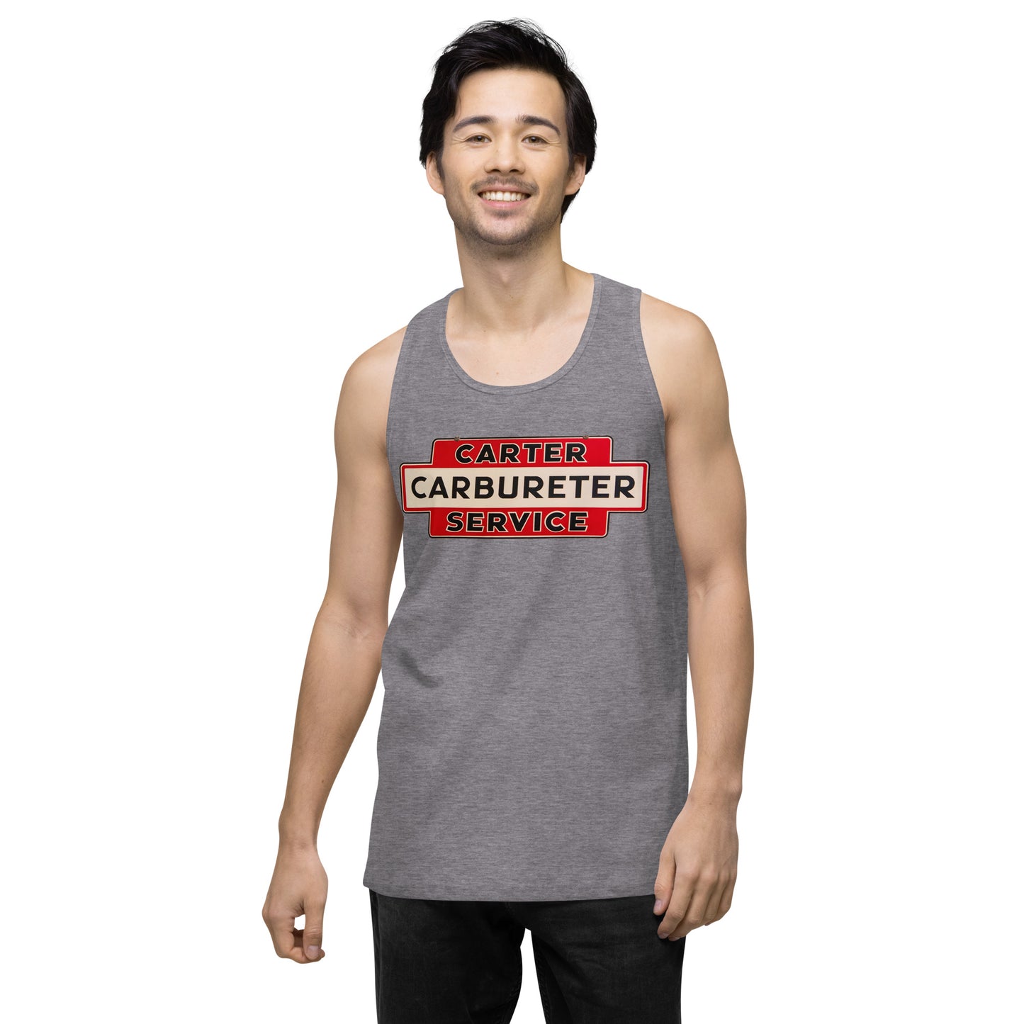 Carter Carbs Tin Style Shop Sign Men’s premium tank top