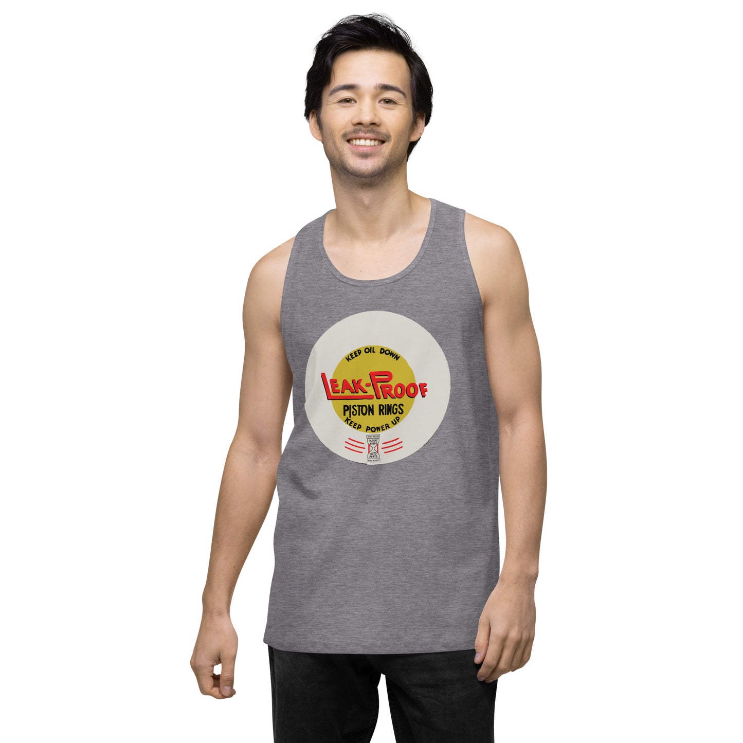 Leak-proof Vintage Oil Can Patina Style premium tank top