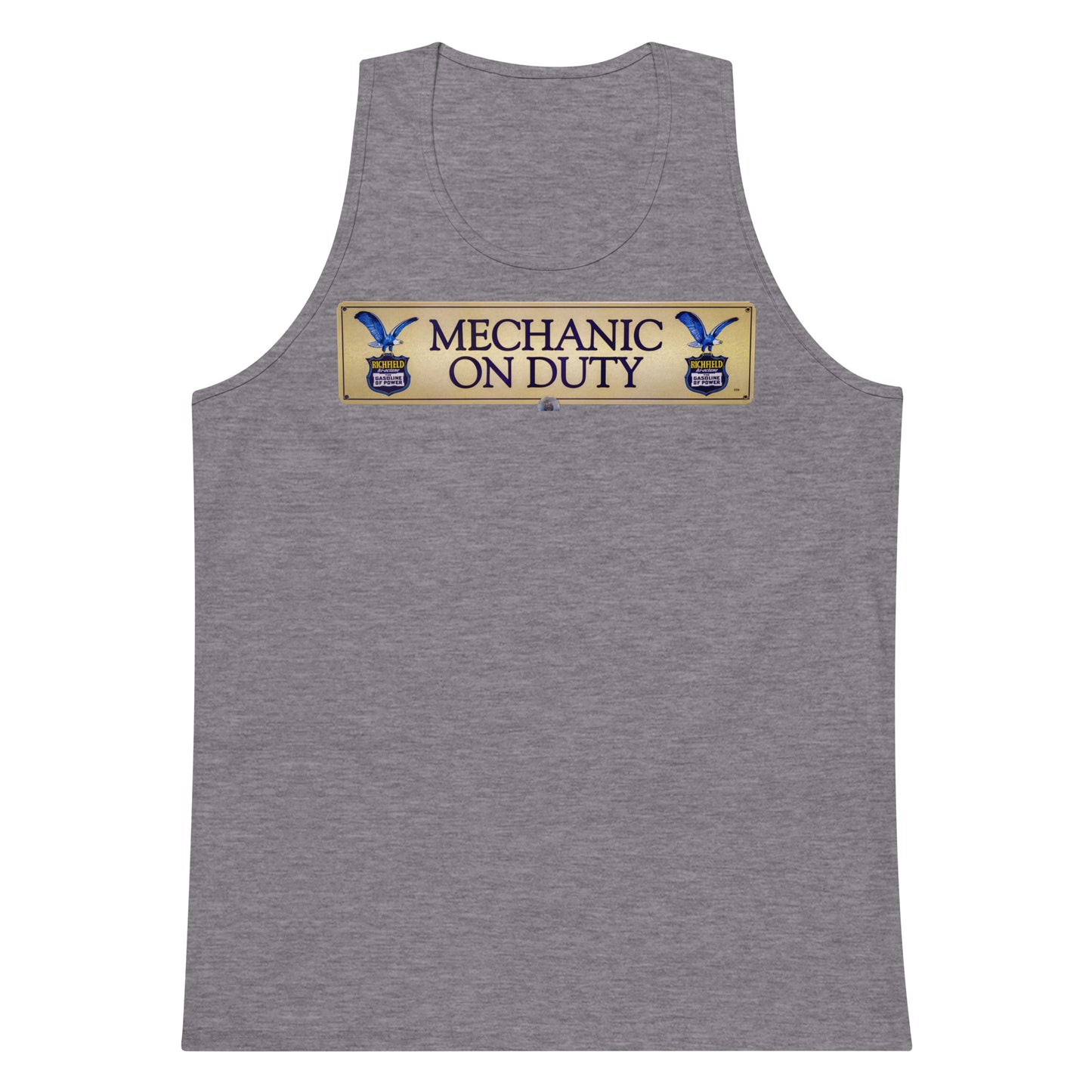 Retro Mechanic On Duty Sign Men’s premium tank top