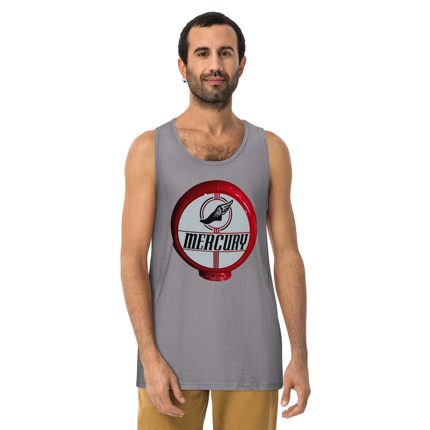 Retro Mercury Gas Globe Style Men’s premium tank top