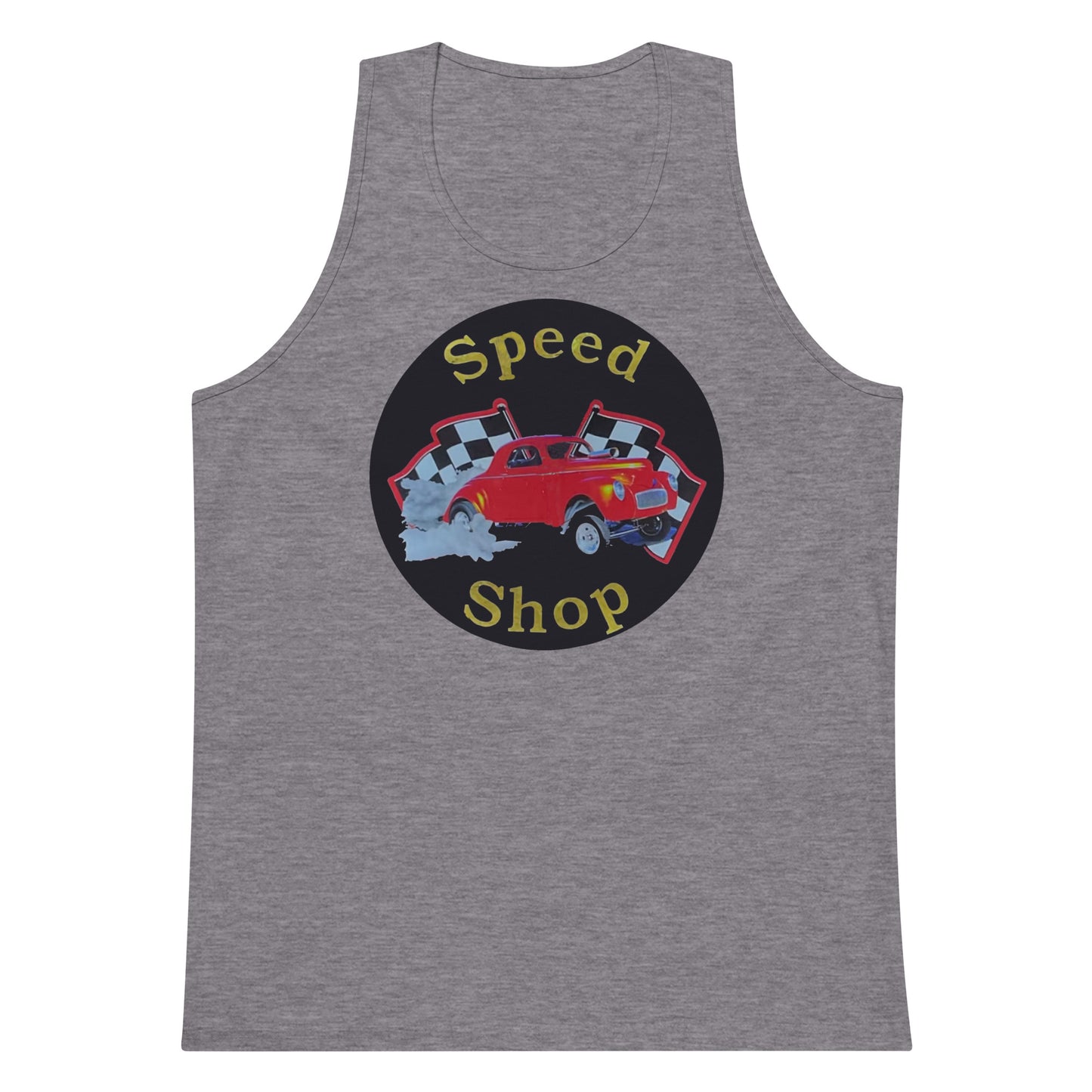 Retro Speed Shop Tin Style Men’s premium tank top