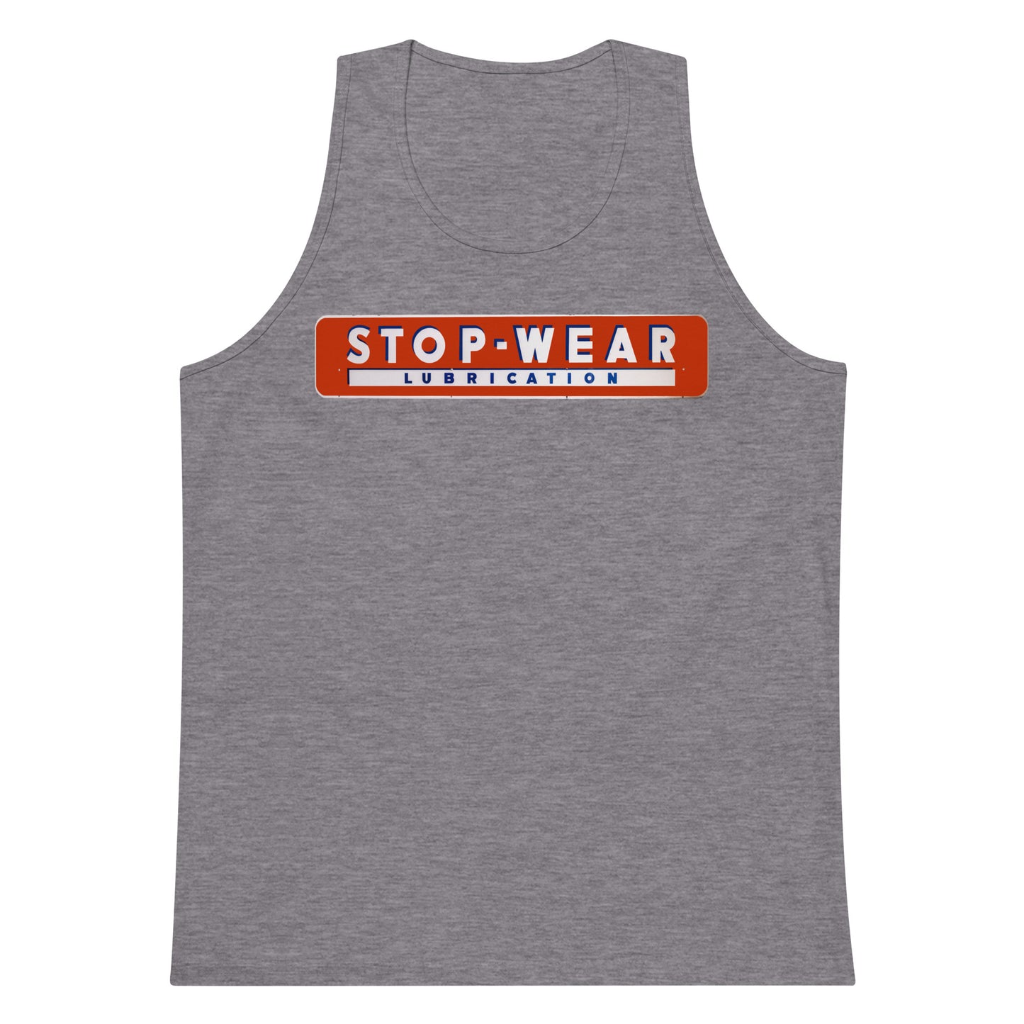 Retro Stop Wear Lube Painted Sign Men’s premium tank top