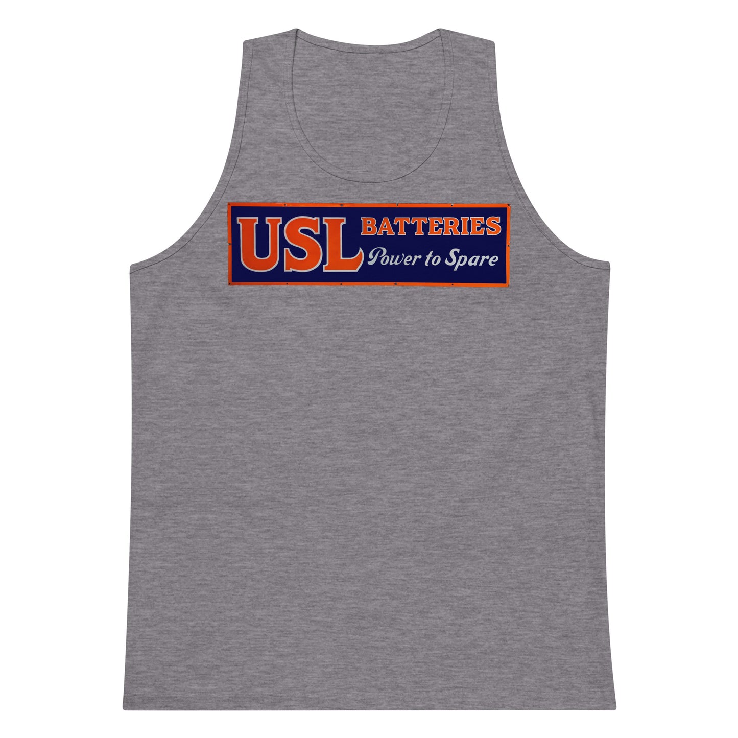 Retro USL Battery Tin Style Men’s premium tank top