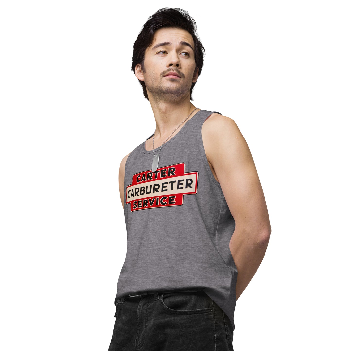 Carter Carbs Tin Style Shop Sign Men’s premium tank top