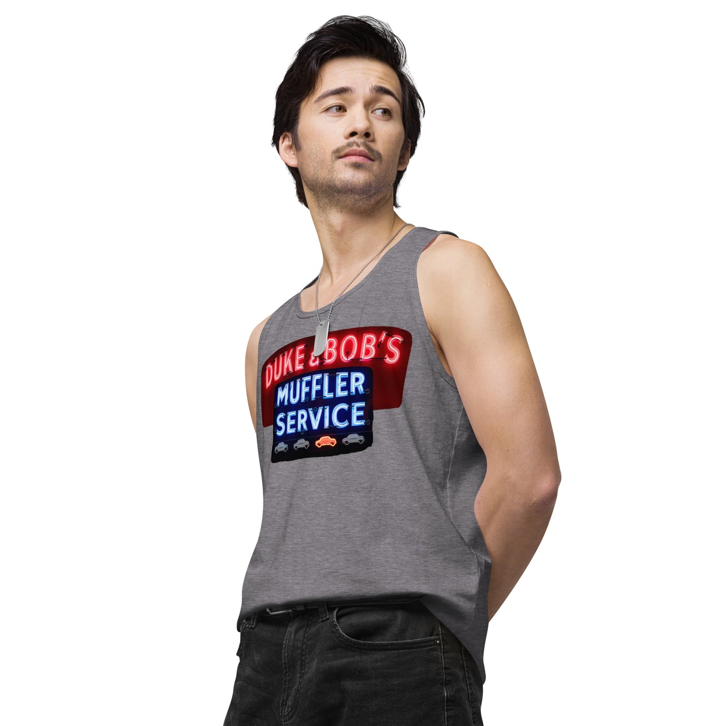 Duke + Bob Retro Neon Style Men’s premium tank top