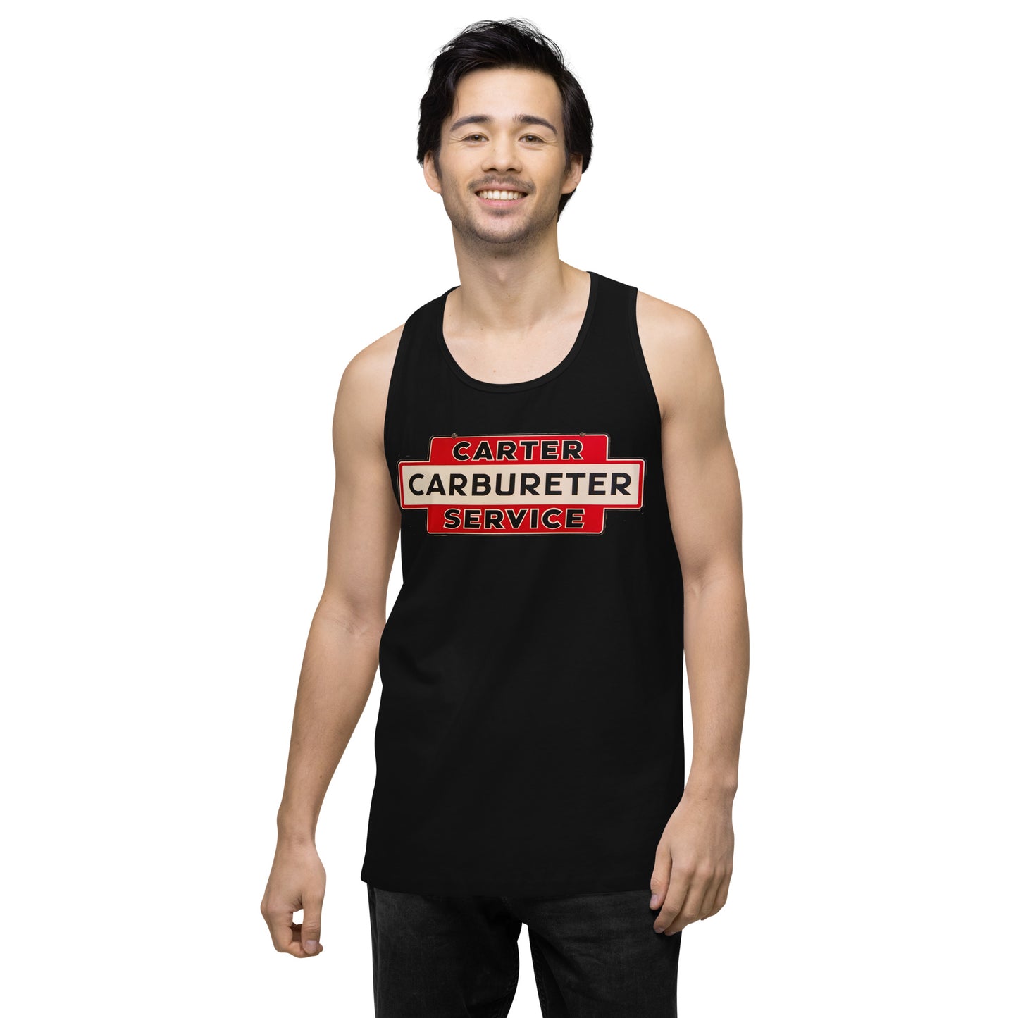 Carter Carbs Tin Style Shop Sign Men’s premium tank top