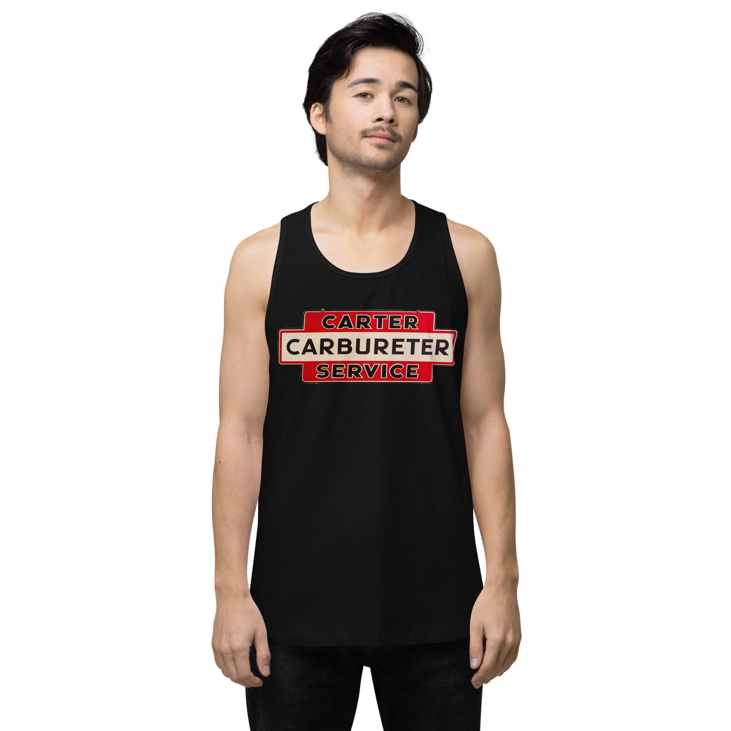 Carter Carbs Tin Style Shop Sign Men’s premium tank top