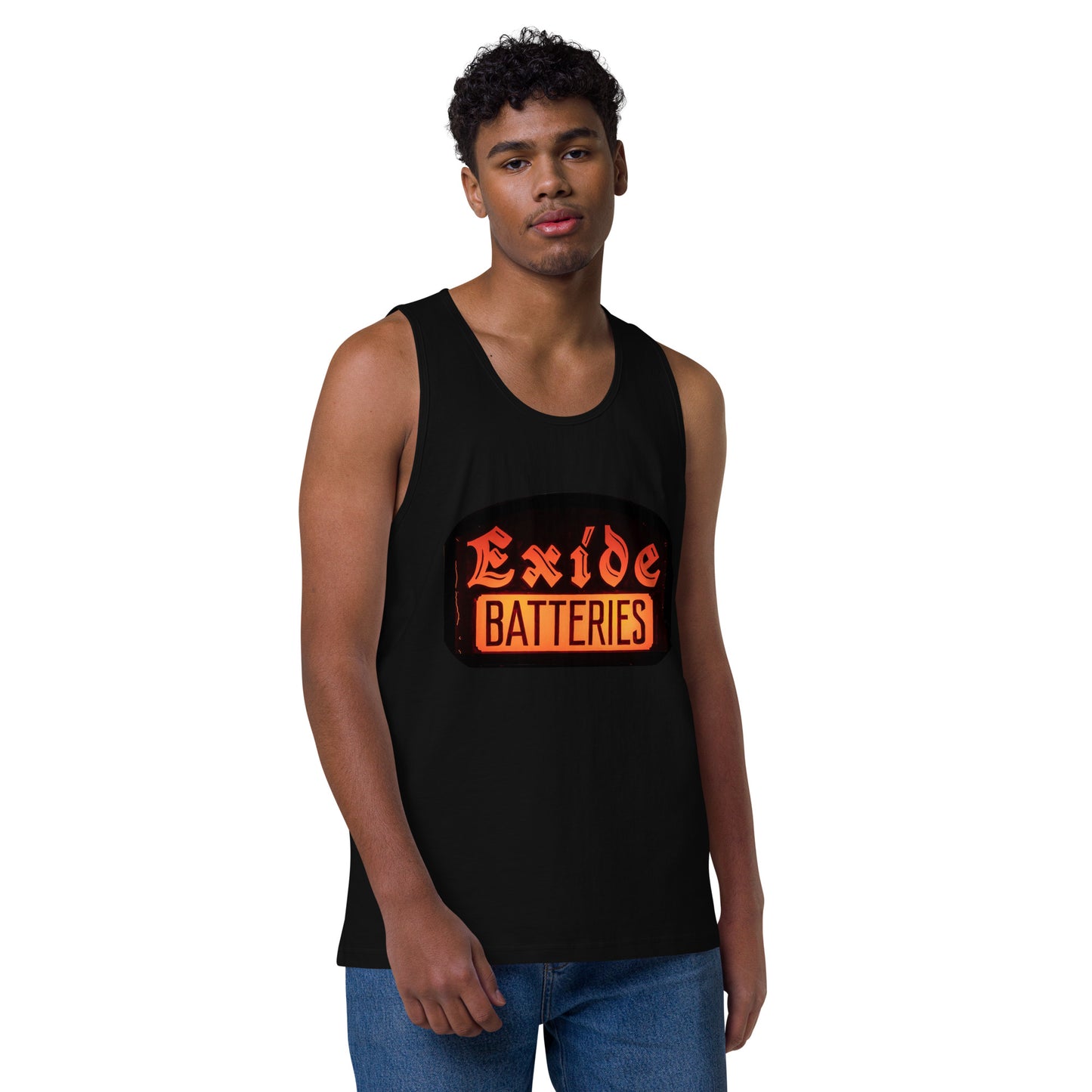 Vintage Battery Sign Men’s premium tank top