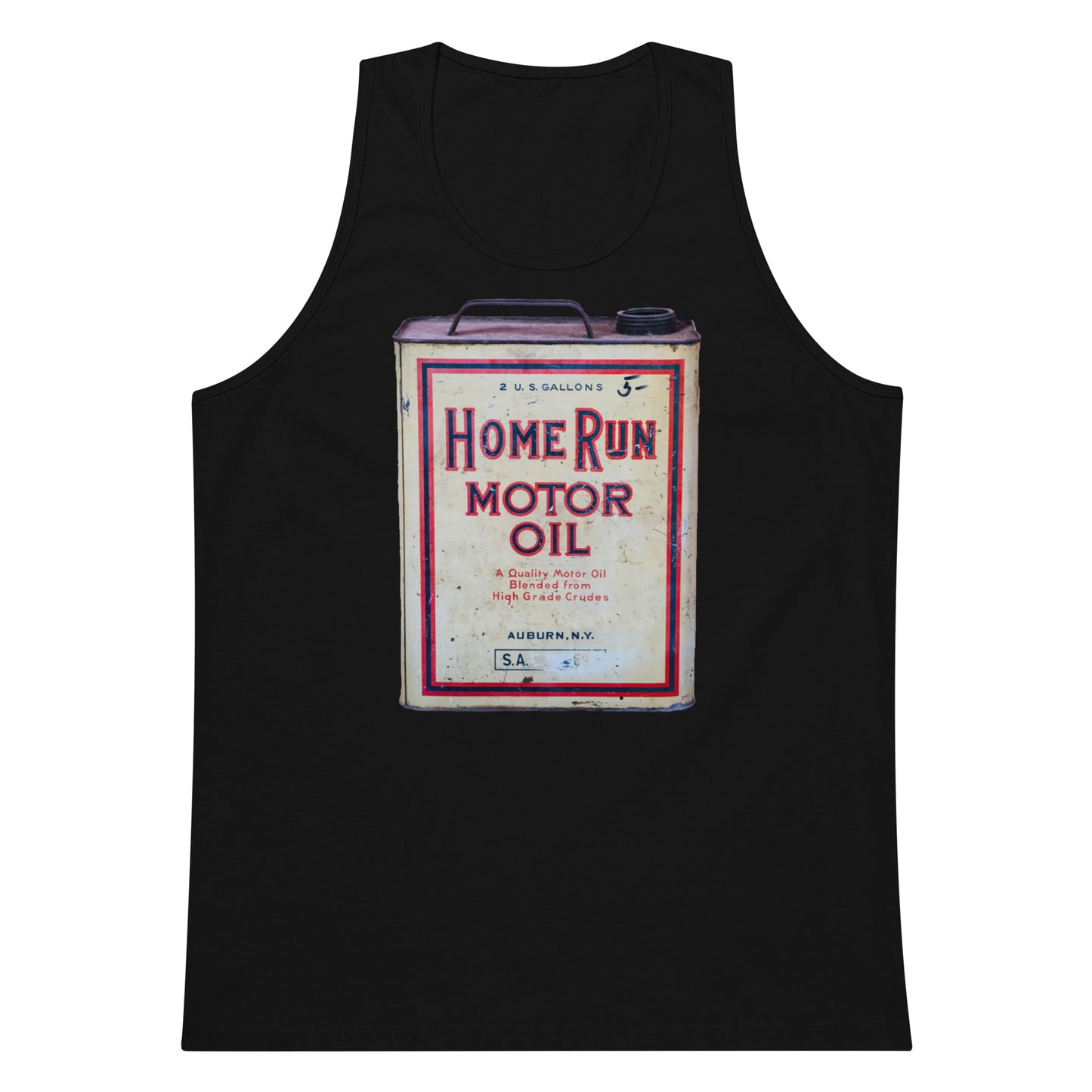 Vintage Home Run Oil Can Men’s premium tank top