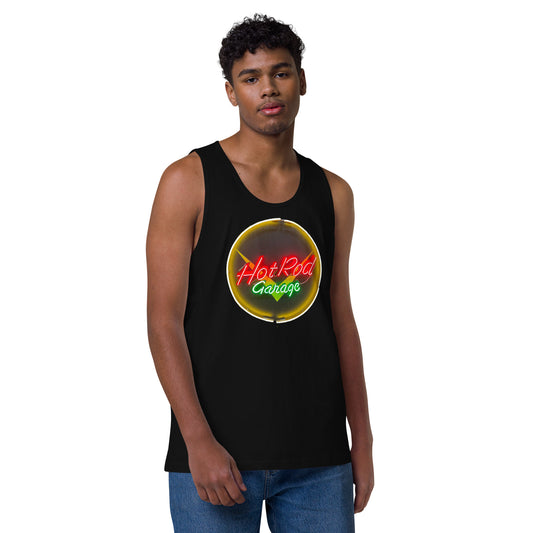 Hot Rod Garage Vintage Neon Sign Men’s premium tank top