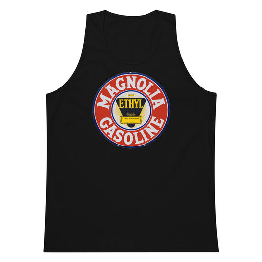 Retro Tin Gas Sign Magnolia Men’s premium tank top