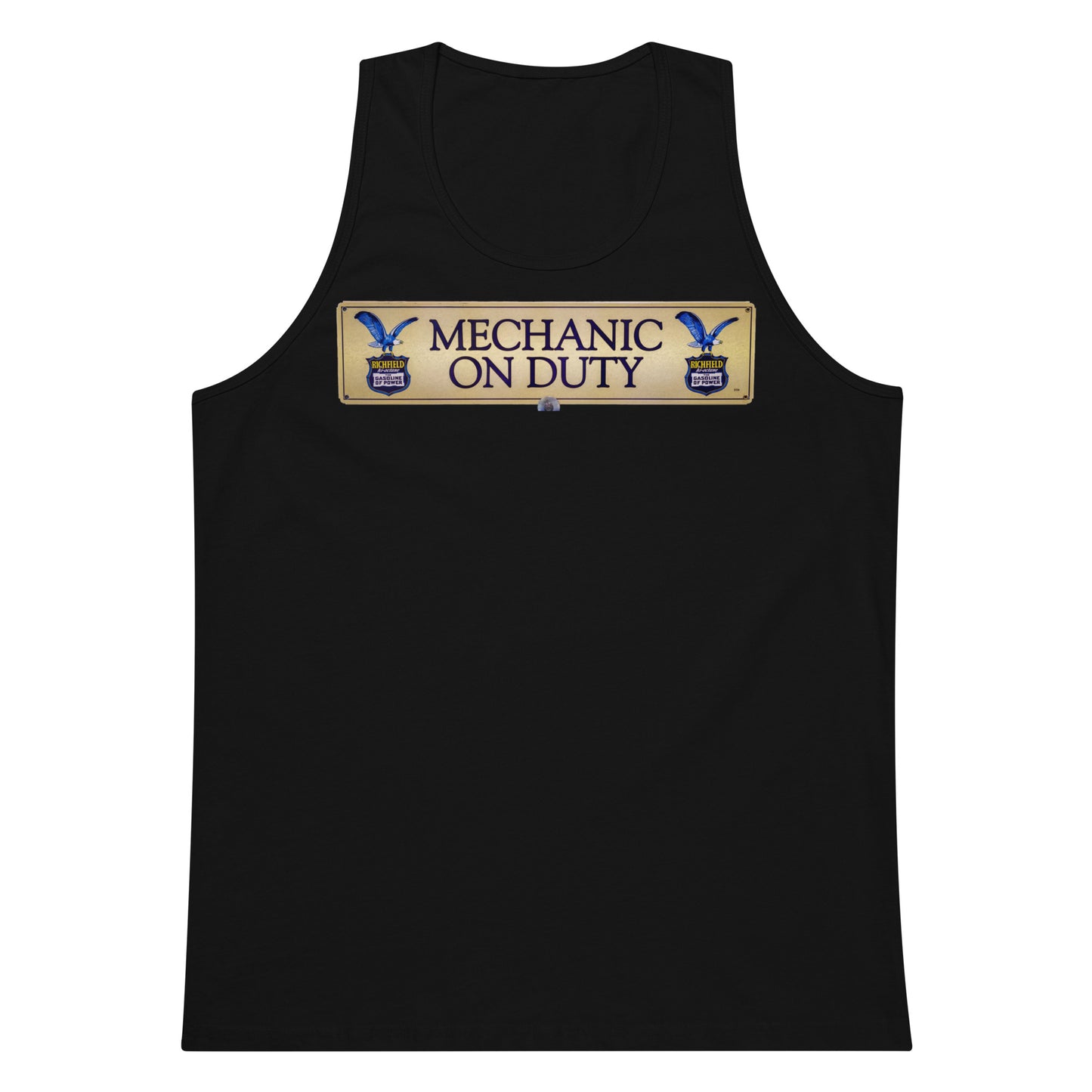 Retro Mechanic On Duty Sign Men’s premium tank top