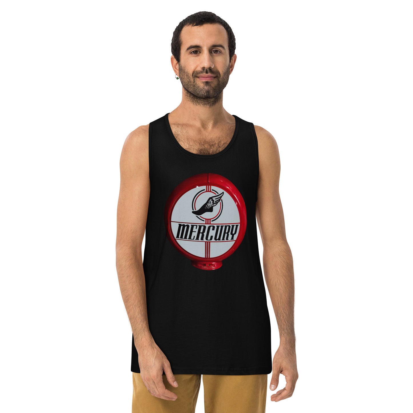 Retro Mercury Gas Globe Style Men’s premium tank top