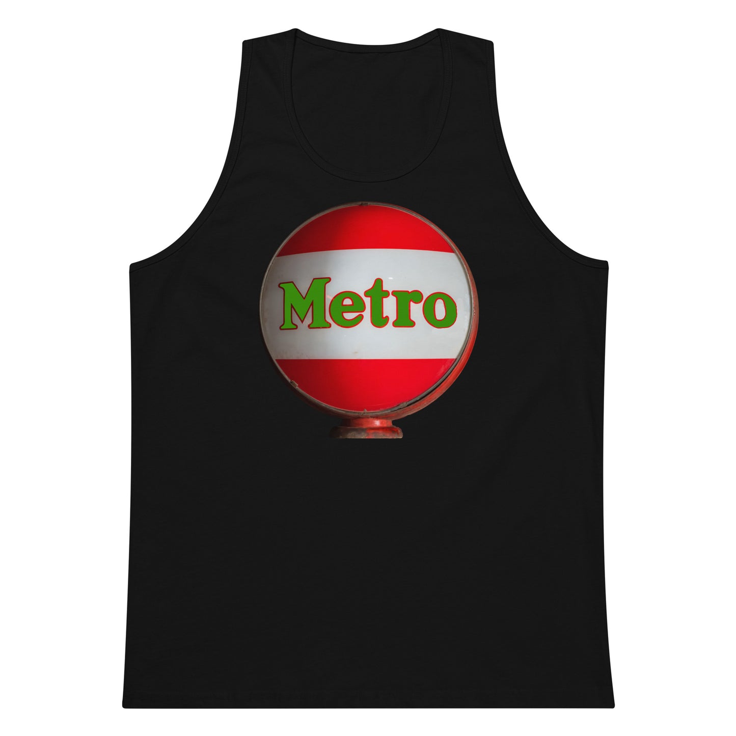 Retro Metro Globe Style Men’s premium tank top