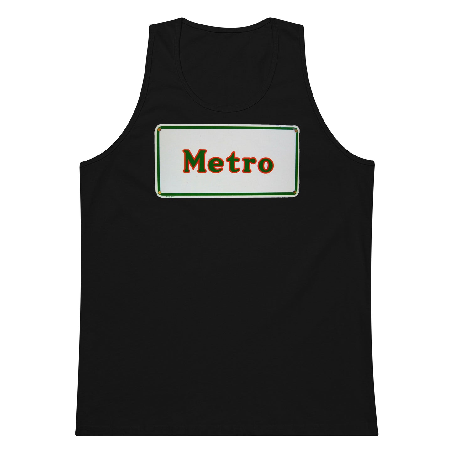 Retro Metro Tin Style Men’s premium tank top