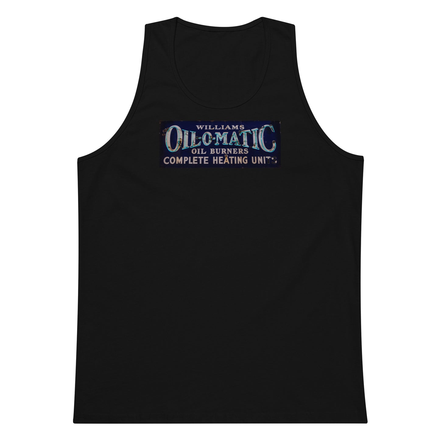 Vintage Oil O Matic Heating Neon Style Men’s premium tank top