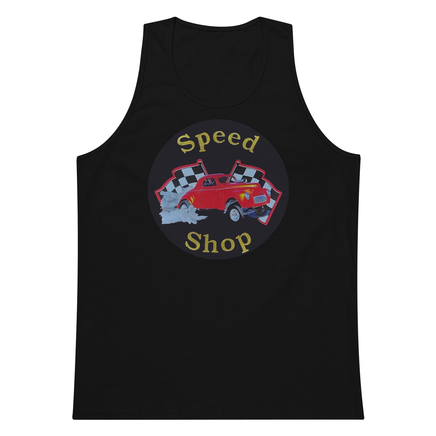 Retro Speed Shop Tin Style Men’s premium tank top