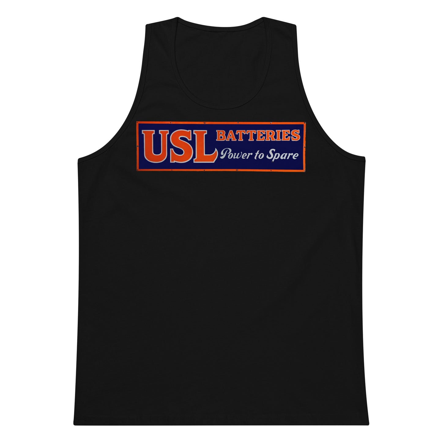 Retro USL Battery Tin Style Men’s premium tank top