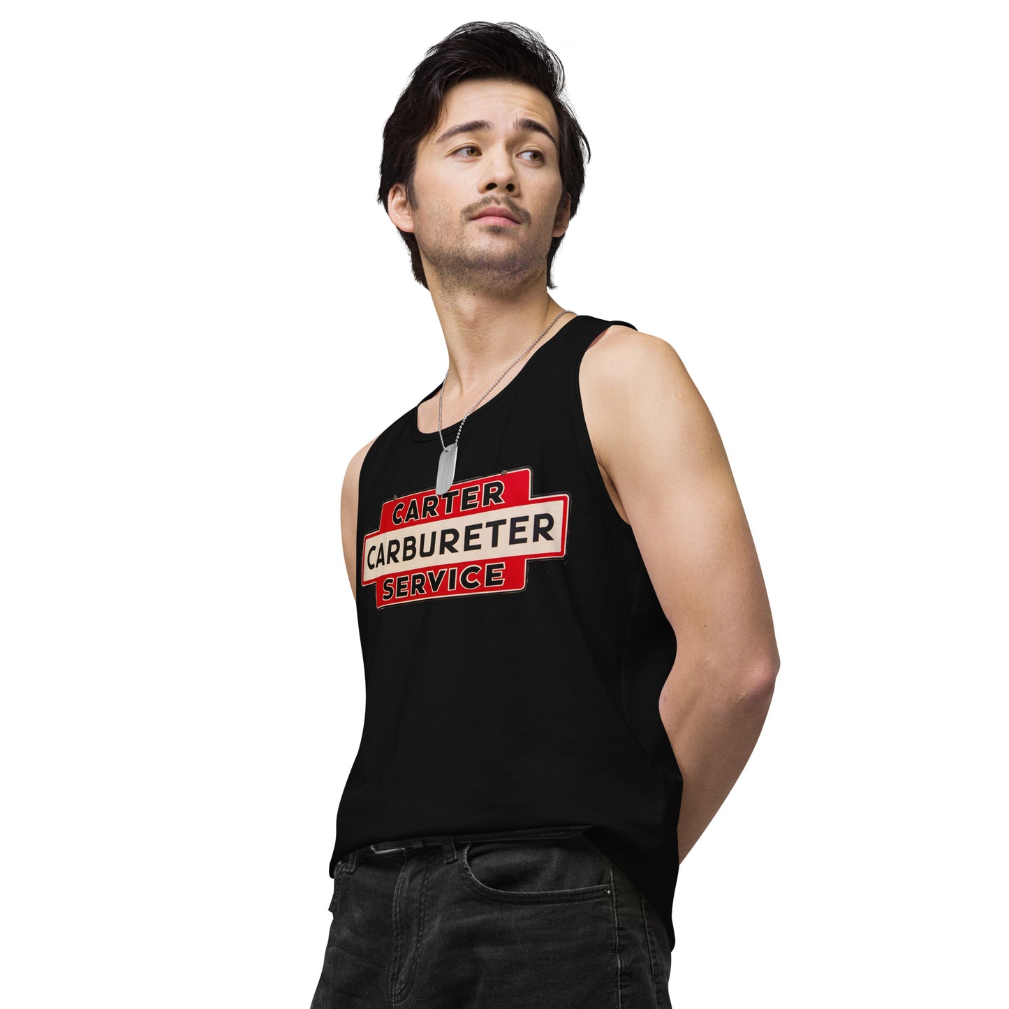 Carter Carbs Tin Style Shop Sign Men’s premium tank top