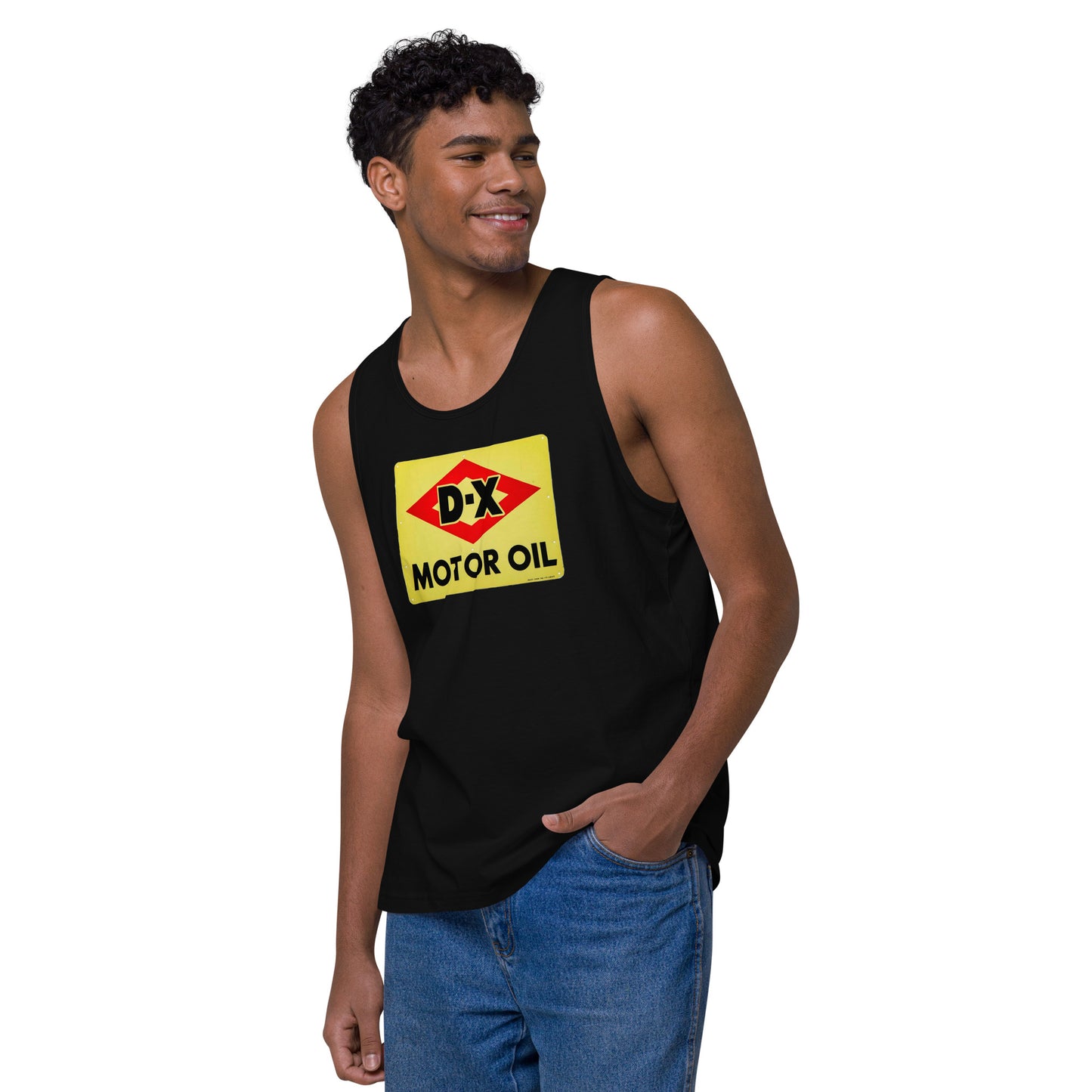 DX Oil Vintage Sign Style Men’s premium tank top