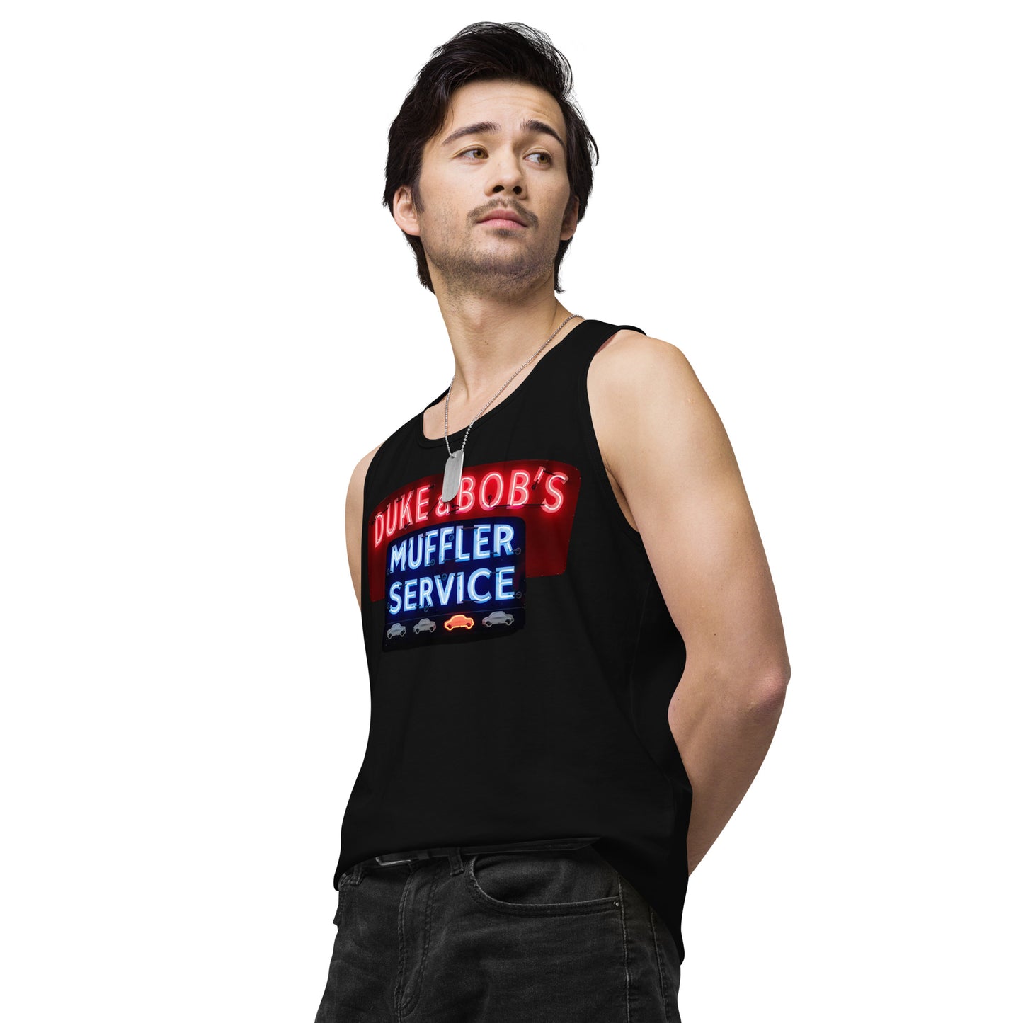 Duke + Bob Retro Neon Style Men’s premium tank top