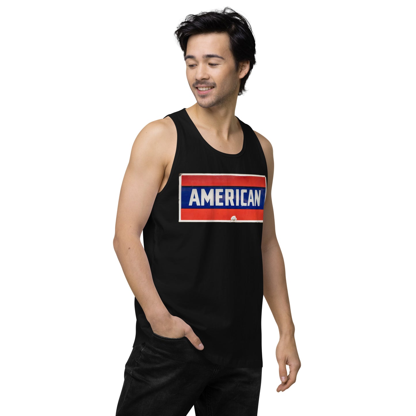 American Sign Porcelain Vintage Style Men’s premium tank top