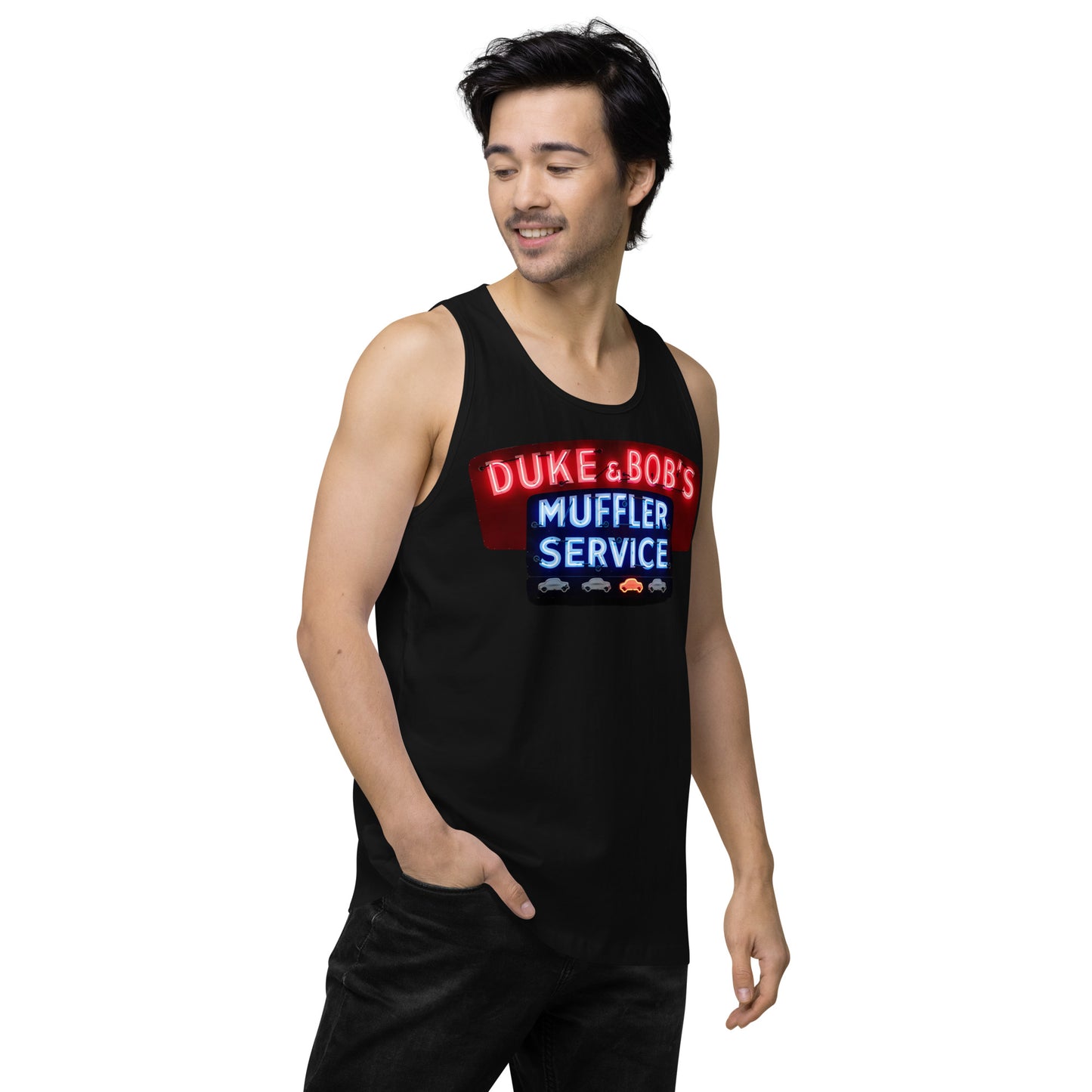 Duke + Bob Retro Neon Style Men’s premium tank top