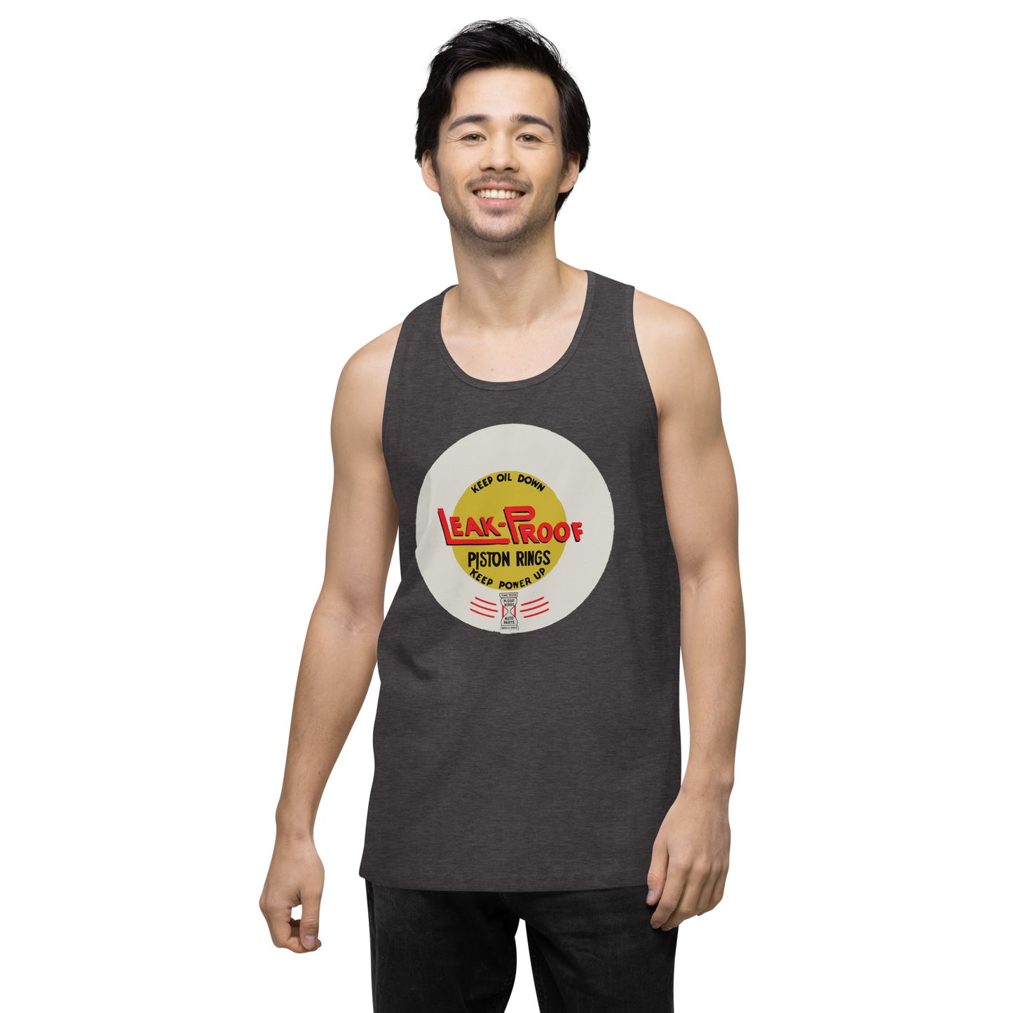 Leak-proof Vintage Oil Can Patina Style premium tank top