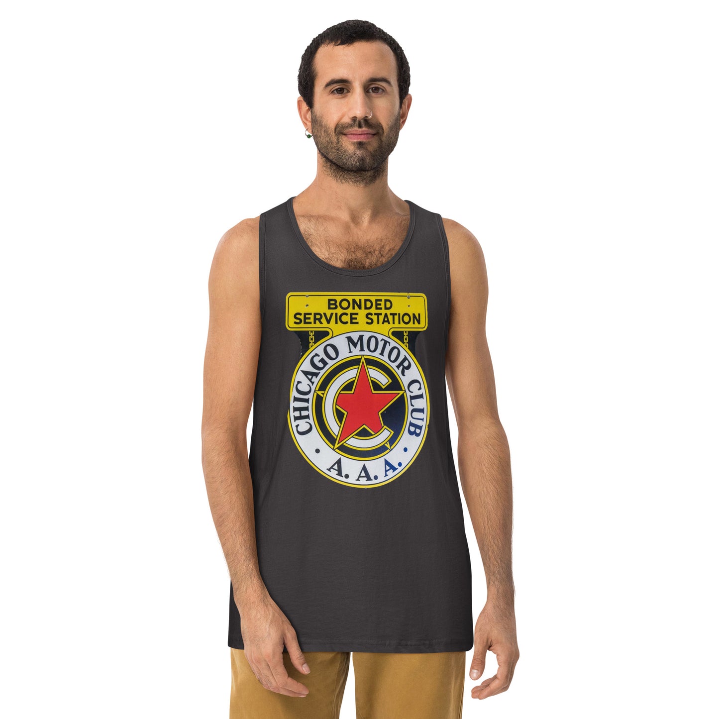 Chicago Motor Club Tin Style Men’s premium tank top