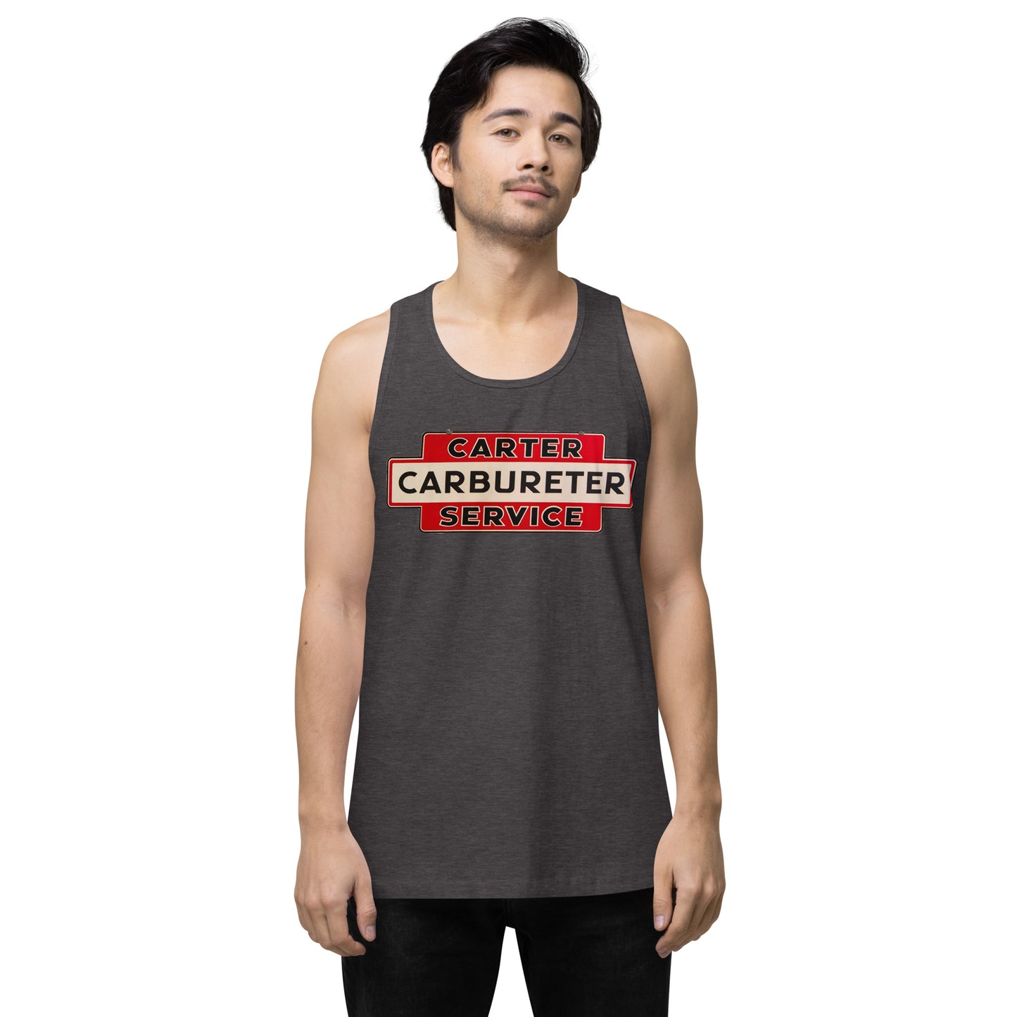 Carter Carbs Tin Style Shop Sign Men’s premium tank top