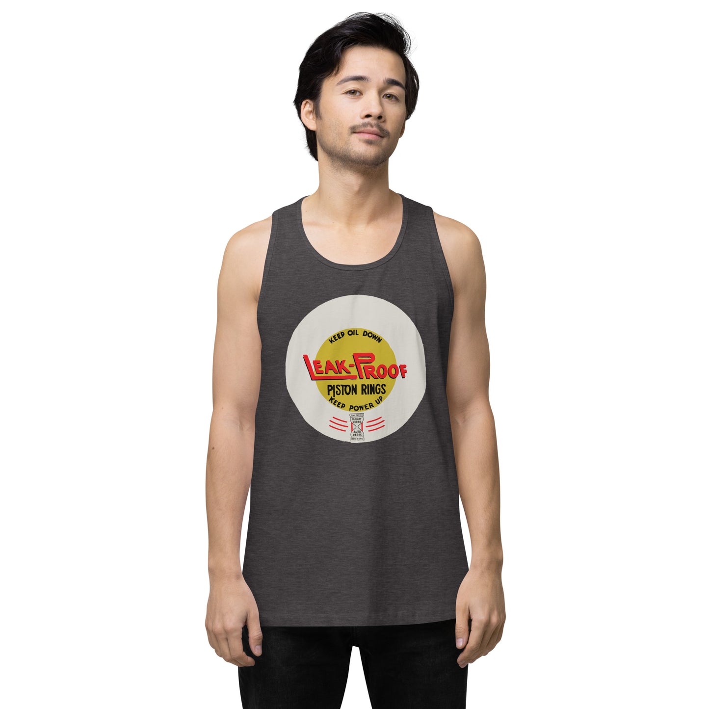 Leak-proof Vintage Oil Can Patina Style premium tank top