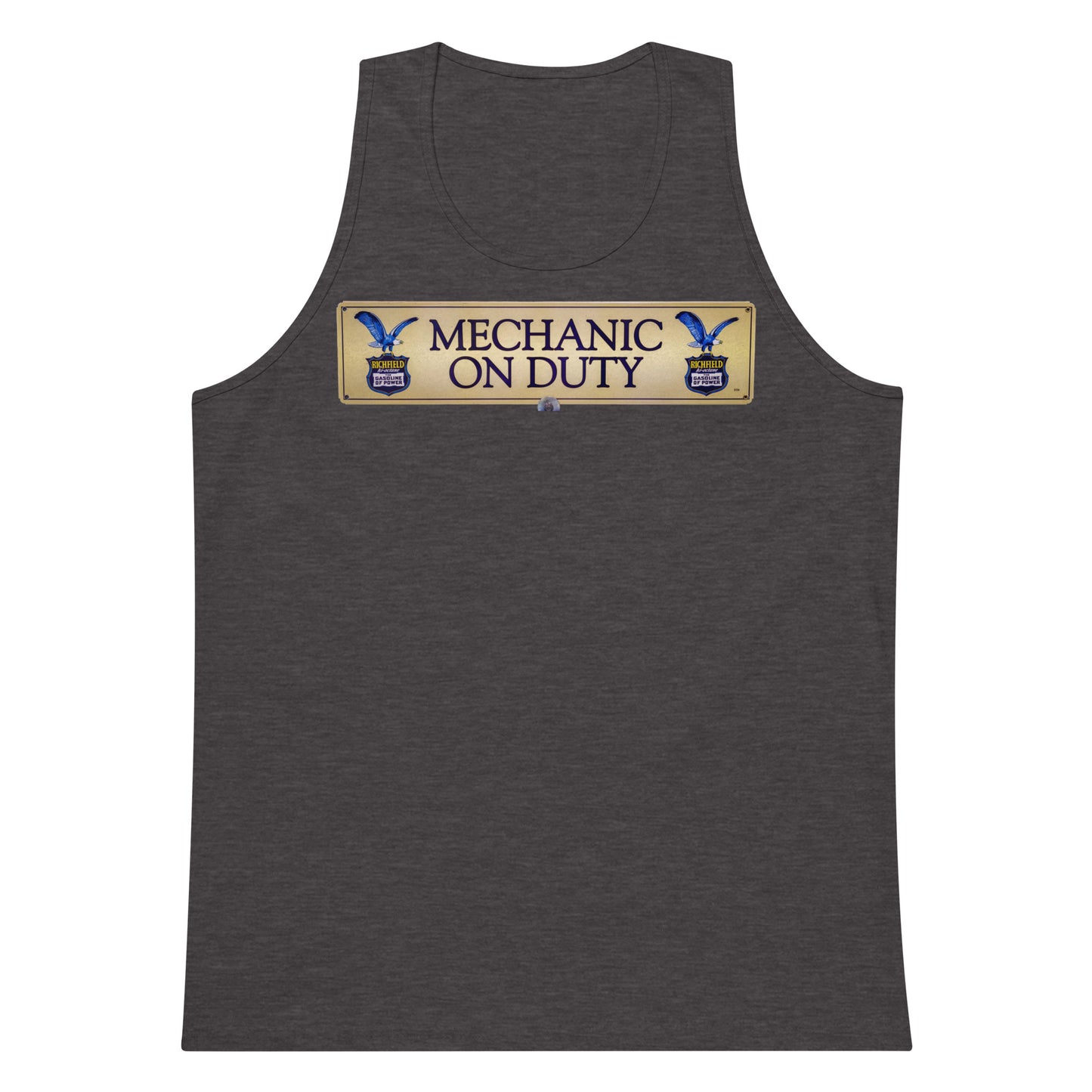 Retro Mechanic On Duty Sign Men’s premium tank top