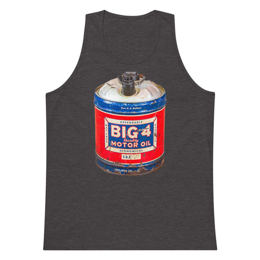 Vintage Motor Oil Steel Gallon Style Men’s premium tank top