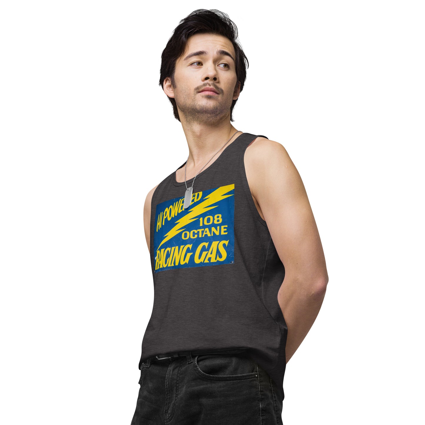 Vintage Racing Gas 108 Octane Porcelain Style Men’s premium tank top