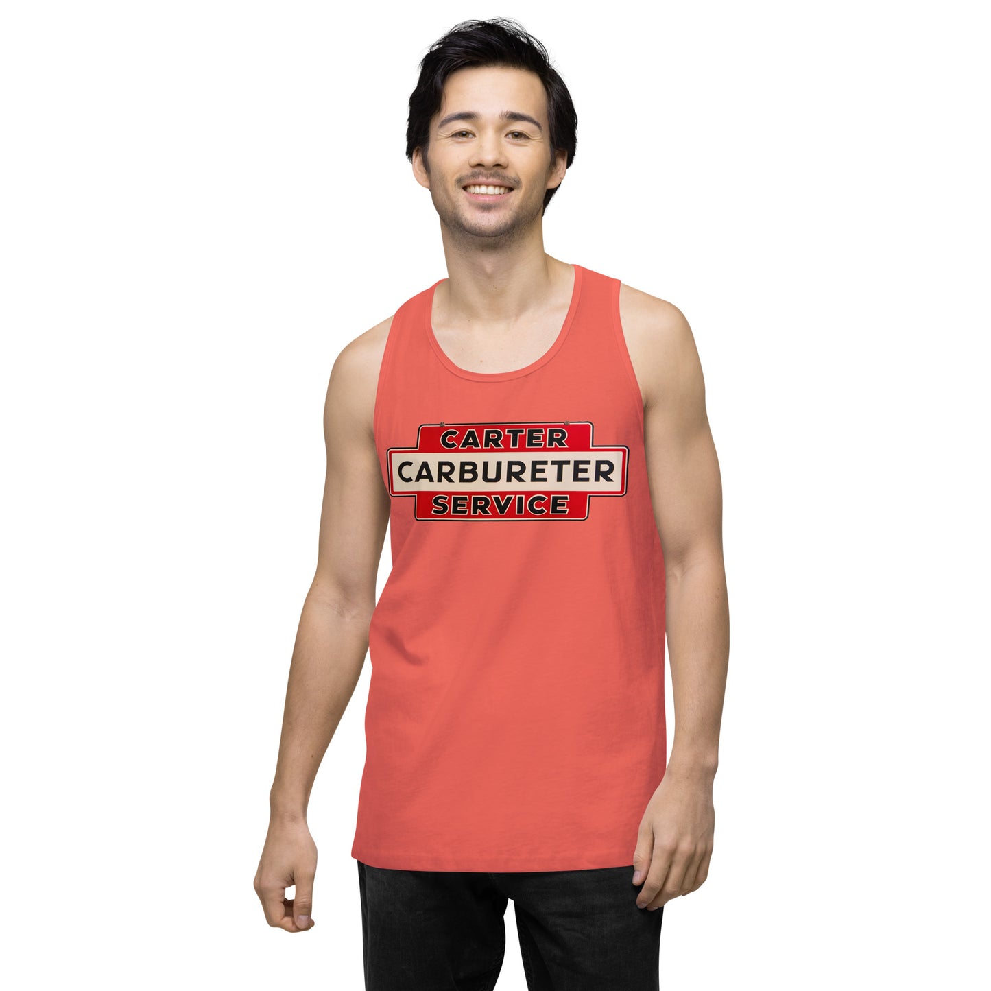 Carter Carbs Tin Style Shop Sign Men’s premium tank top