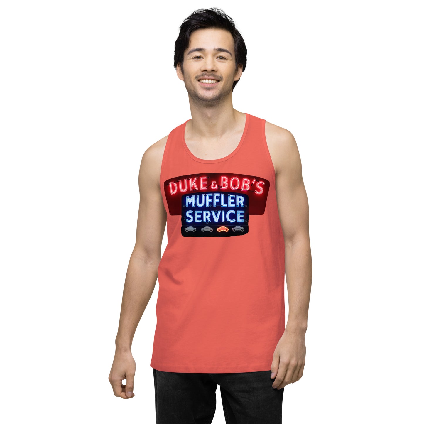 Duke + Bob Retro Neon Style Men’s premium tank top