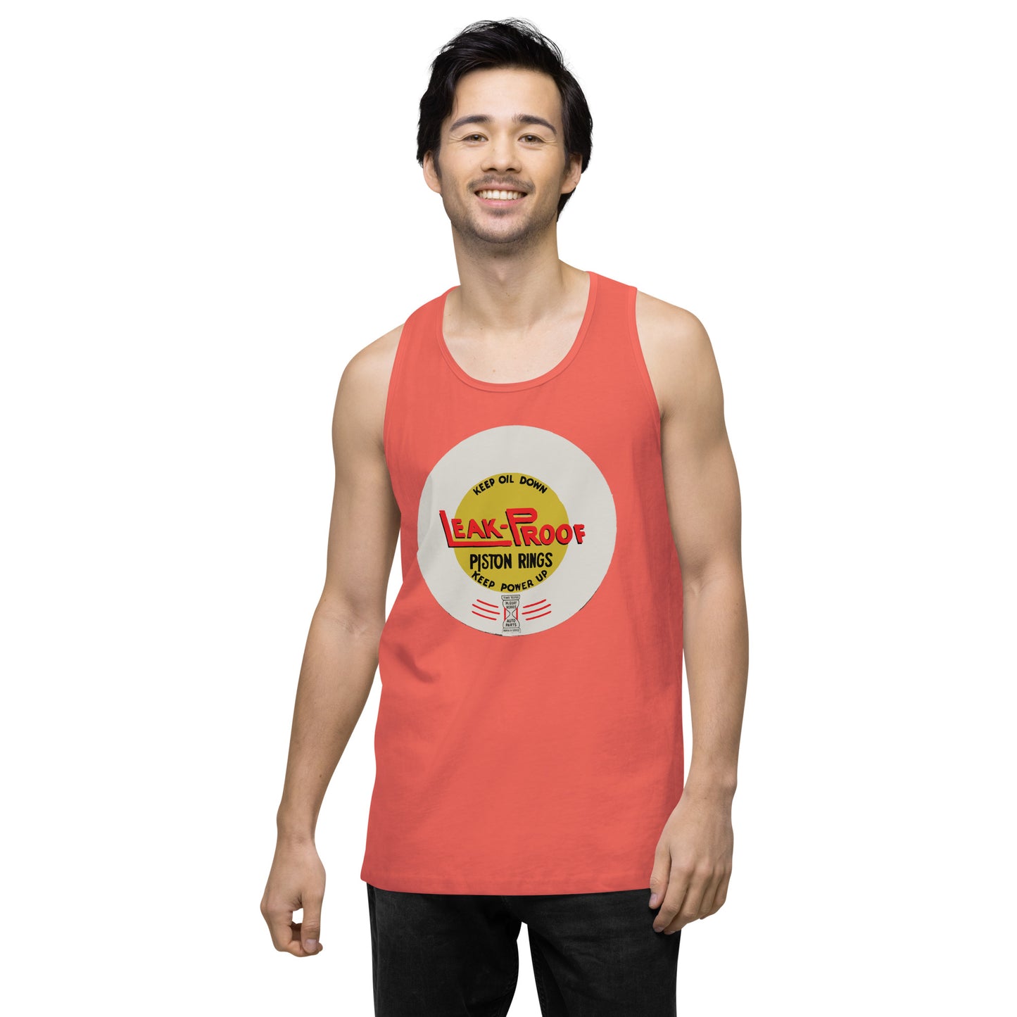 Leak-proof Vintage Oil Can Patina Style premium tank top