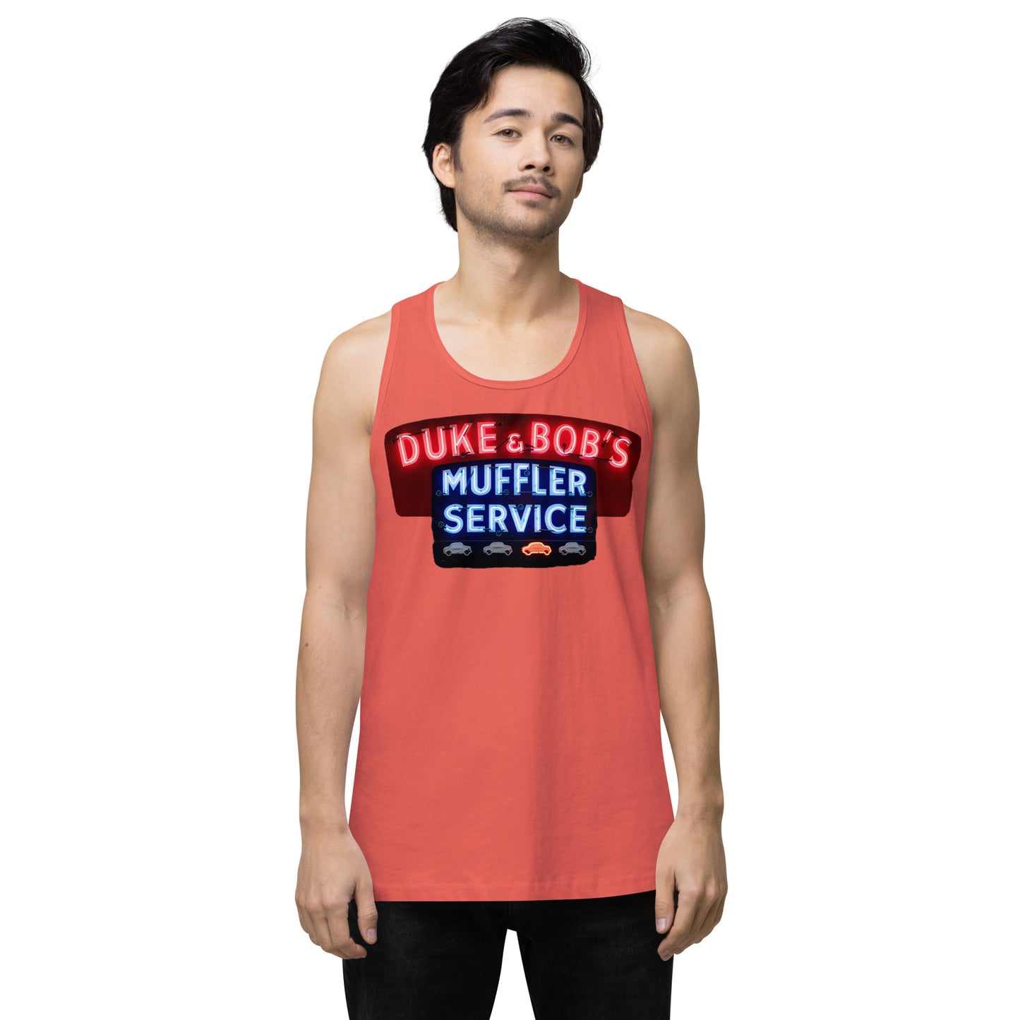 Duke + Bob Retro Neon Style Men’s premium tank top