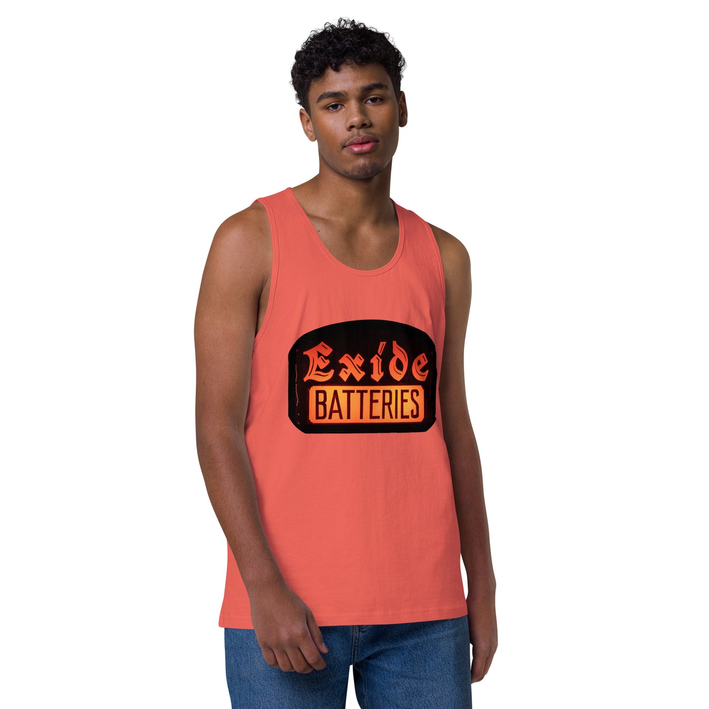 Vintage Battery Sign Men’s premium tank top