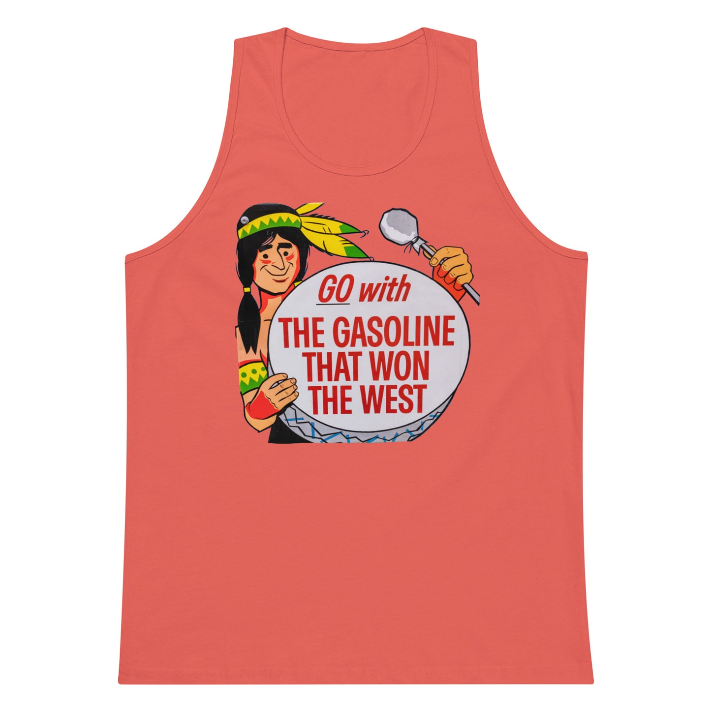 Vintage Road Art Gas Sign Men’s premium tank top
