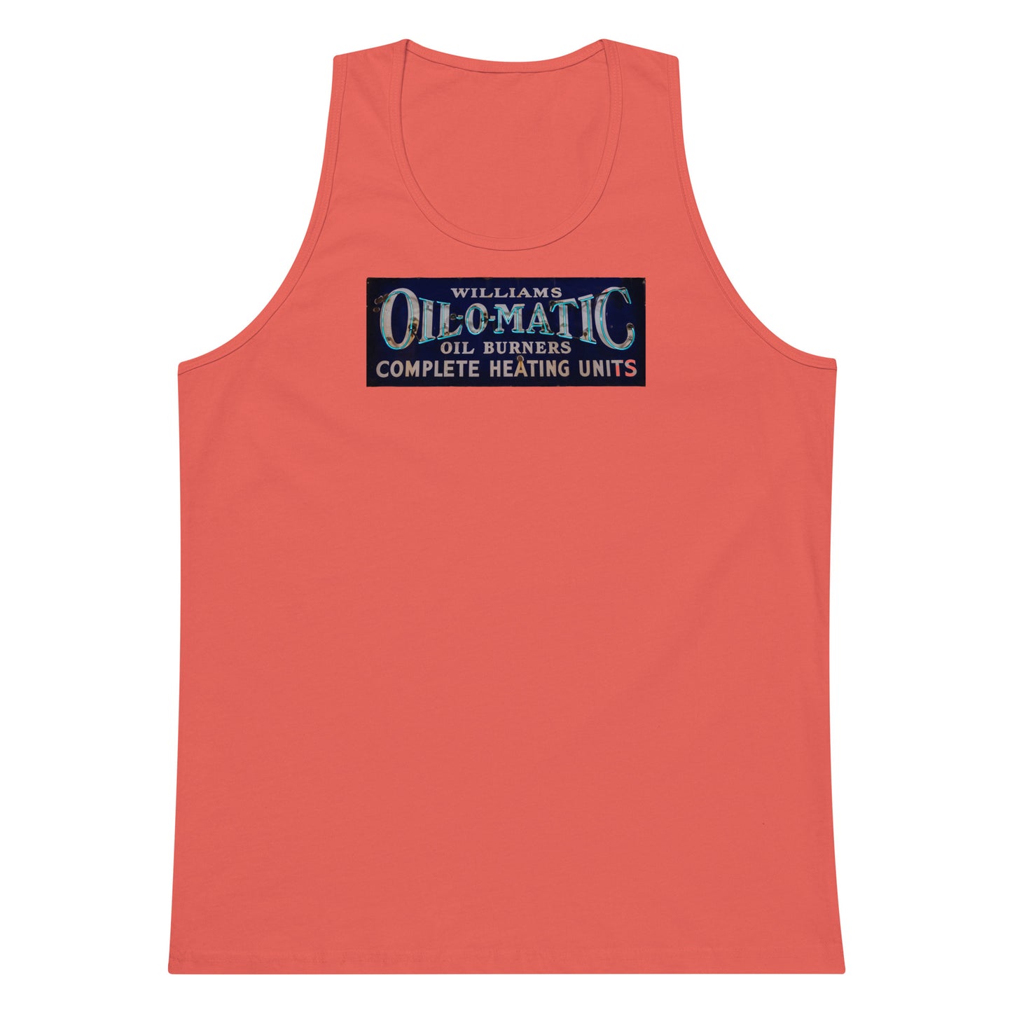 Vintage Oil O Matic Heating Neon Style Men’s premium tank top