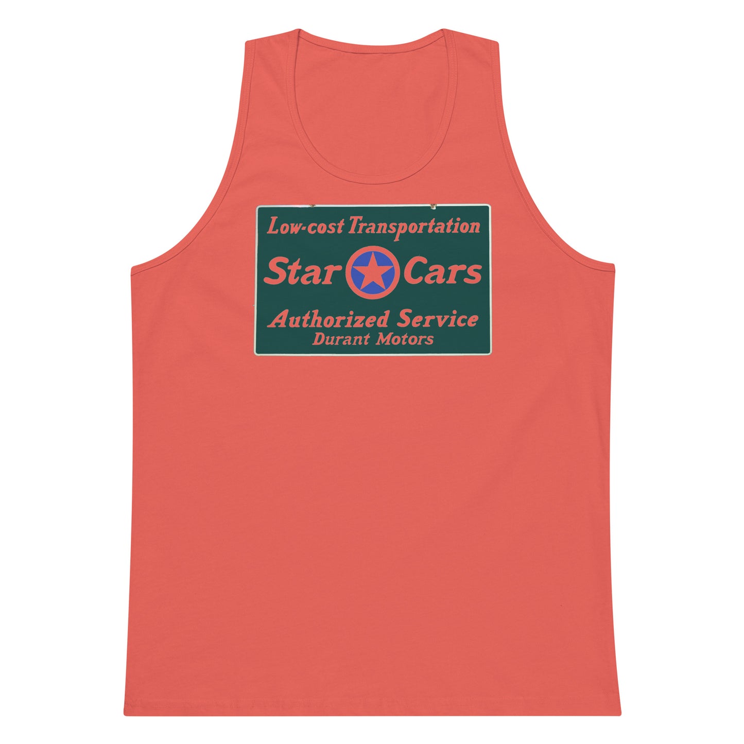 Retro Star Cars Porcelin Style Painted Men’s premium tank top